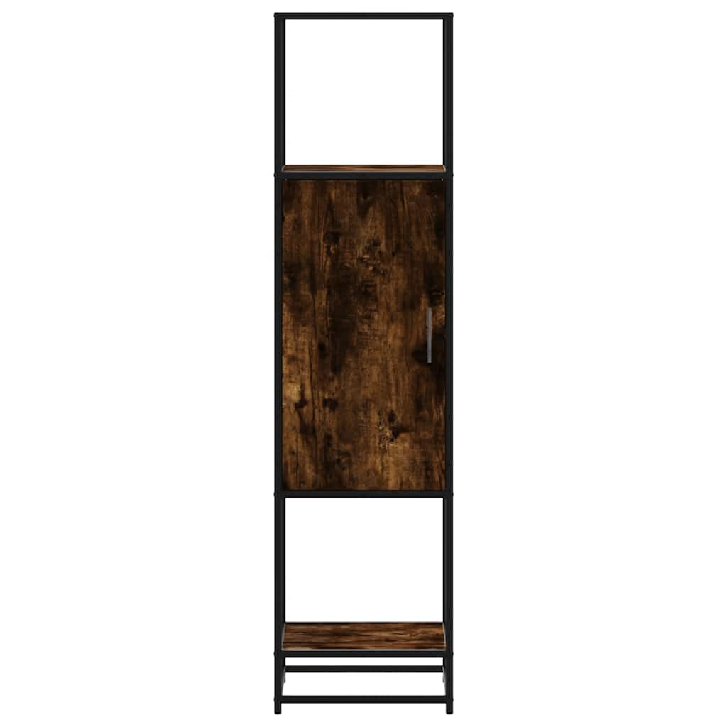vidaXL Highboard Smoked Oak 35.5x35x139 cm Engineered Wood and Metal 4