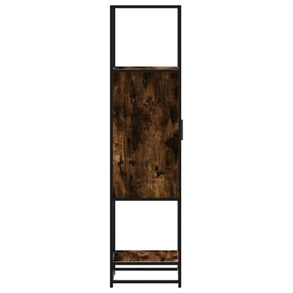 vidaXL Highboard Smoked Oak 35.5x35x139 cm Engineered Wood and Metal 6