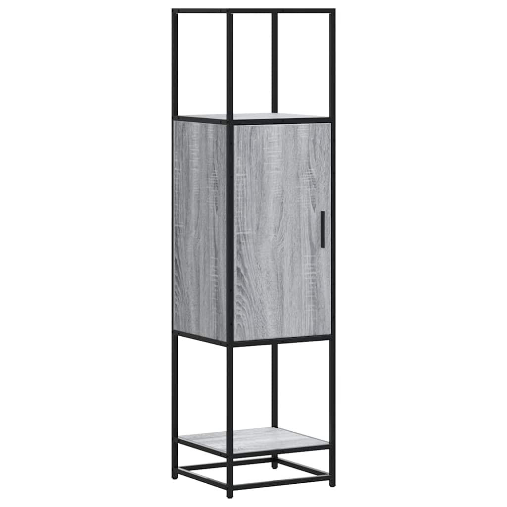 vidaXL Highboard Grey Sonoma 35.5x35x139 cm Engineered Wood and Metal 2