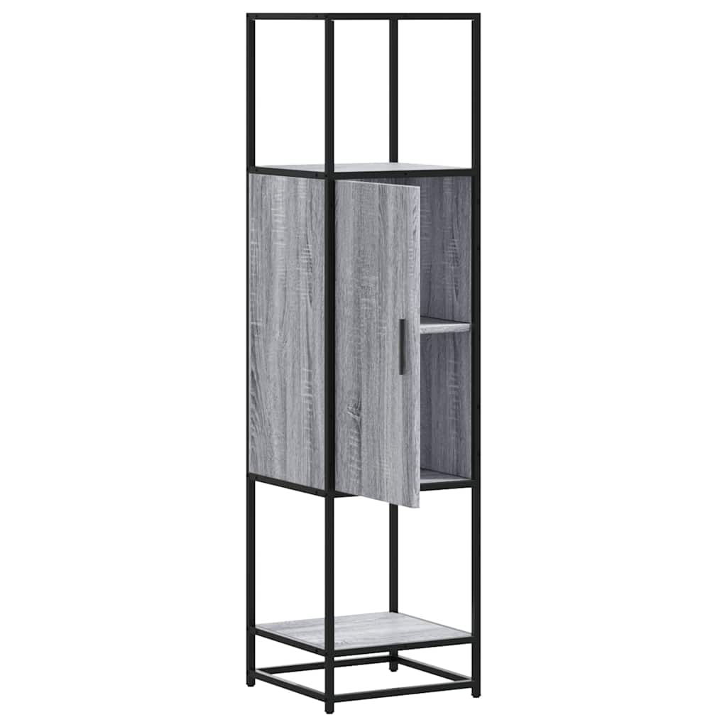 vidaXL Highboard Grey Sonoma 35.5x35x139 cm Engineered Wood and Metal 5