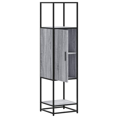vidaXL Highboard Grey Sonoma 35.5x35x139 cm Engineered Wood and Metal 5