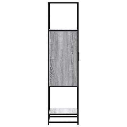 vidaXL Highboard Grey Sonoma 35.5x35x139 cm Engineered Wood and Metal 6