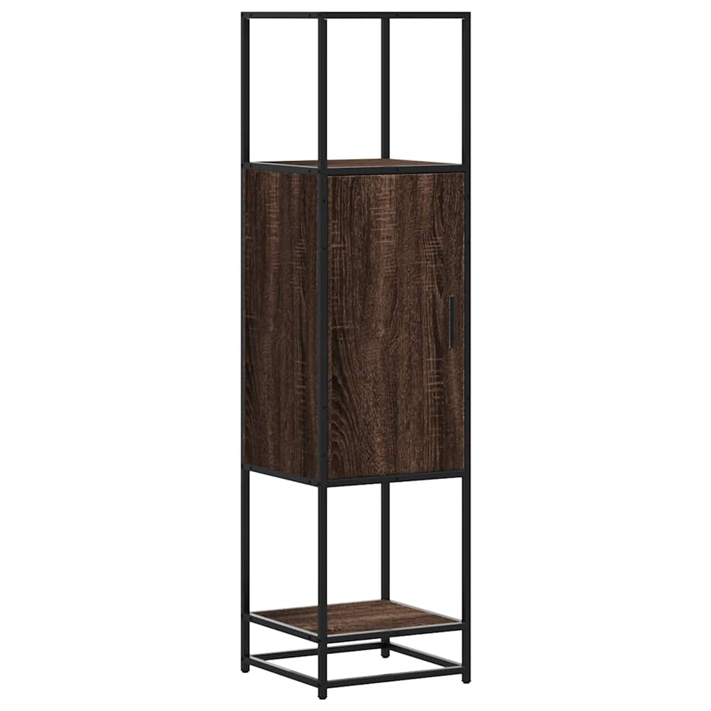 vidaXL Highboard Brown Oak 35.5x35x139 cm Engineered Wood and Metal 2