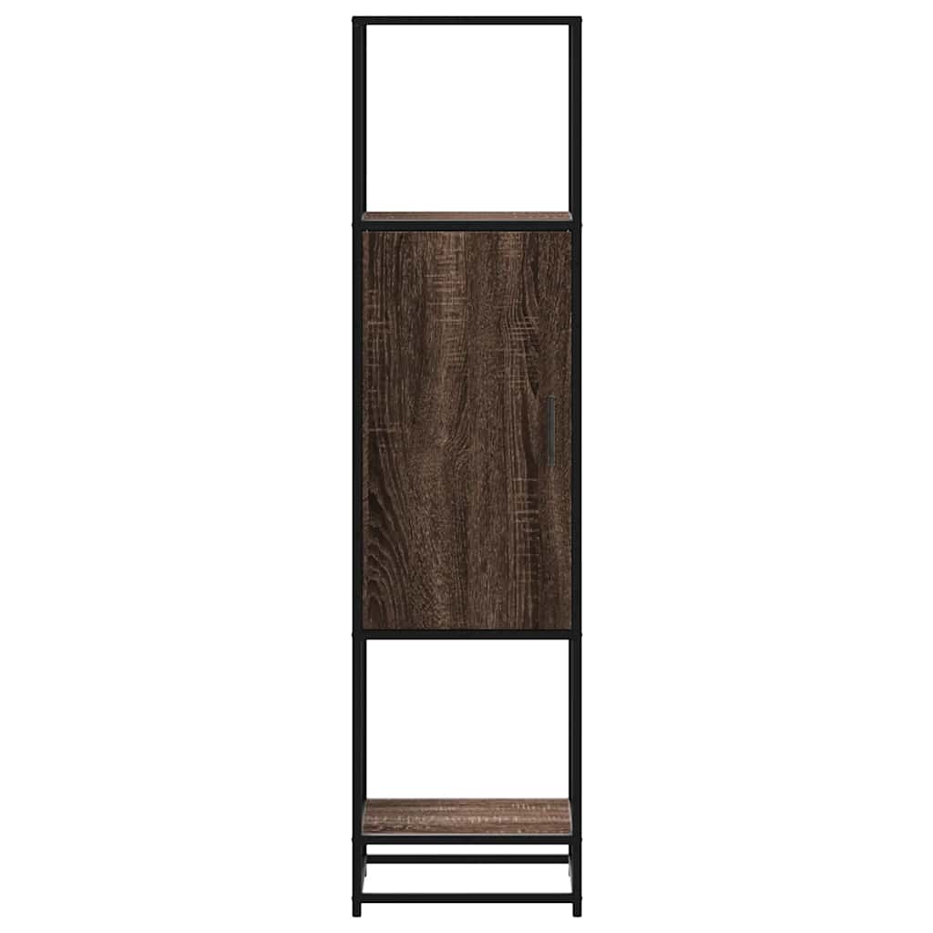 vidaXL Highboard Brown Oak 35.5x35x139 cm Engineered Wood and Metal 4