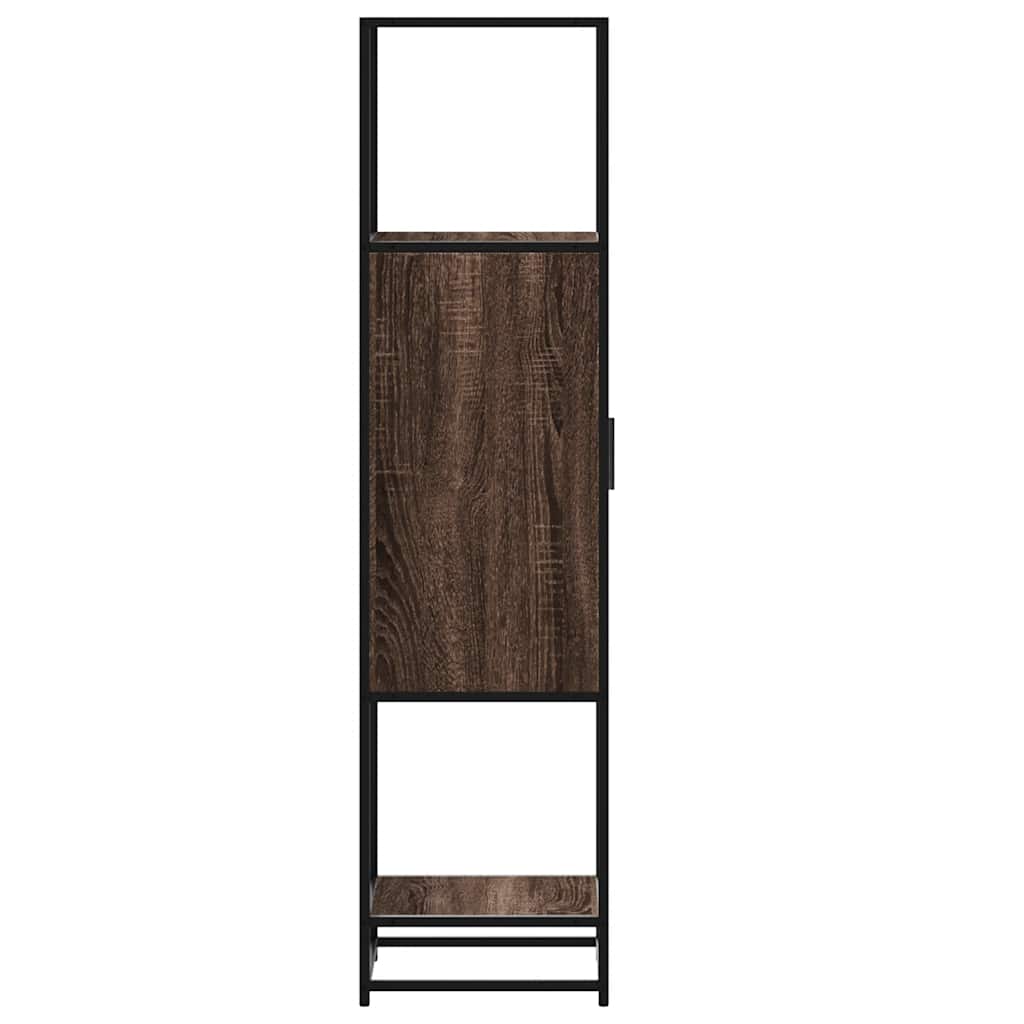 vidaXL Highboard Brown Oak 35.5x35x139 cm Engineered Wood and Metal 6