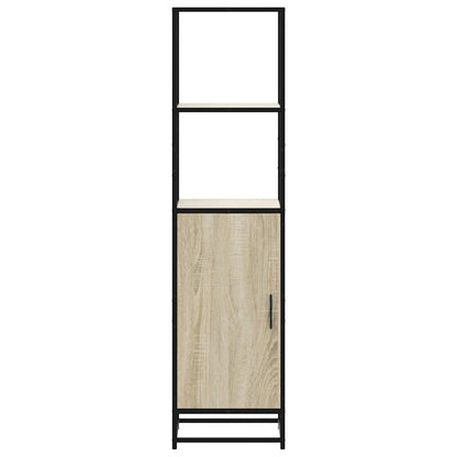 vidaXL Highboard Sonoma Oak 35.5x35x139 cm Engineered Wood and Metal 4