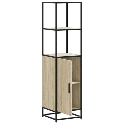 vidaXL Highboard Sonoma Oak 35.5x35x139 cm Engineered Wood and Metal 5