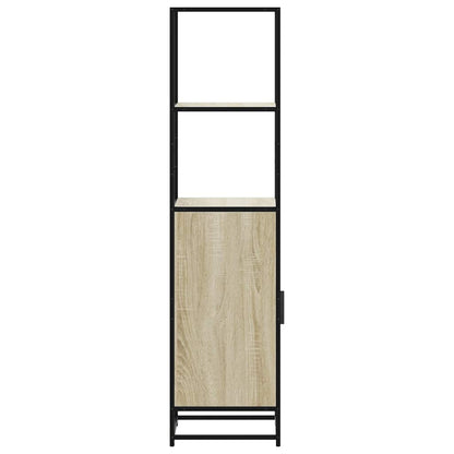 vidaXL Highboard Sonoma Oak 35.5x35x139 cm Engineered Wood and Metal 6