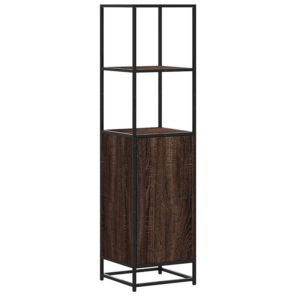vidaXL Highboard Brown Oak 35.5x35x139 cm Engineered Wood and Metal 2