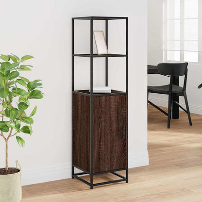 vidaXL Highboard Brown Oak 35.5x35x139 cm Engineered Wood and Metal 3