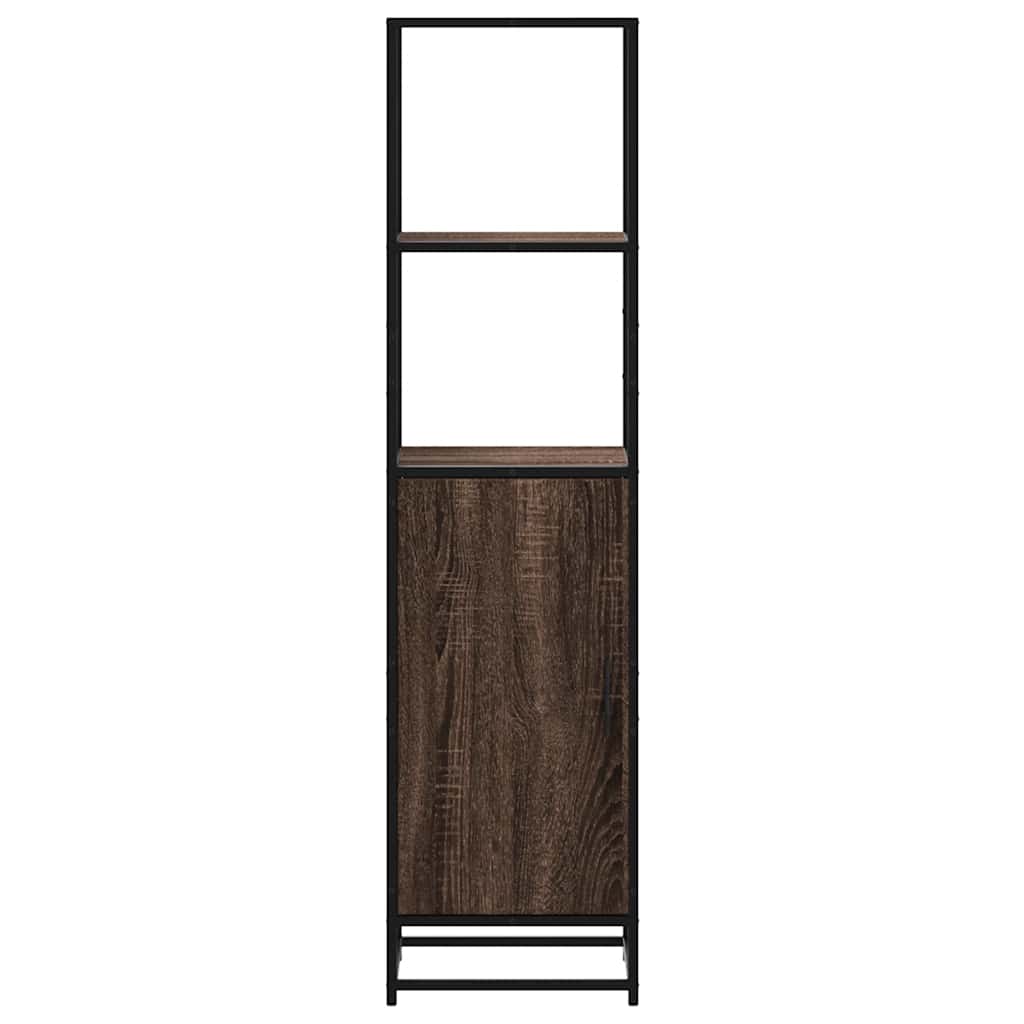 vidaXL Highboard Brown Oak 35.5x35x139 cm Engineered Wood and Metal 4