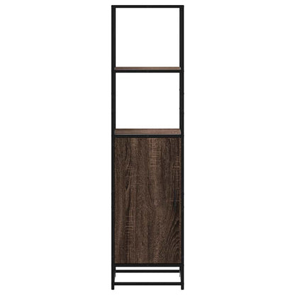 vidaXL Highboard Brown Oak 35.5x35x139 cm Engineered Wood and Metal 4