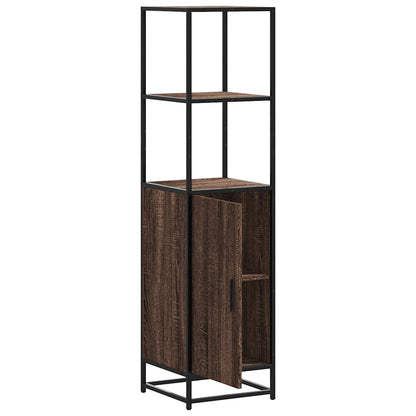 vidaXL Highboard Brown Oak 35.5x35x139 cm Engineered Wood and Metal 5
