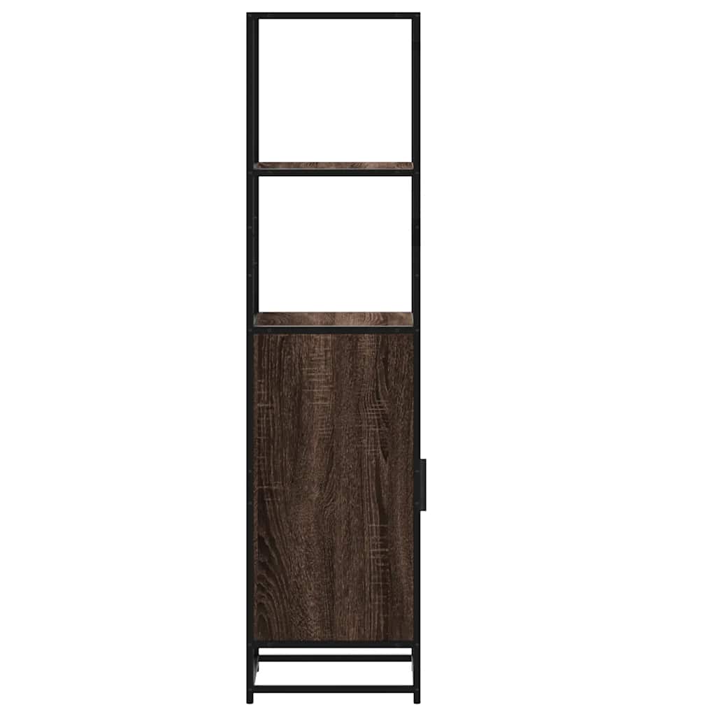 vidaXL Highboard Brown Oak 35.5x35x139 cm Engineered Wood and Metal 6