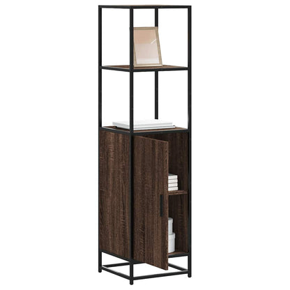 vidaXL Highboard Brown Oak 35.5x35x139 cm Engineered Wood and Metal 1