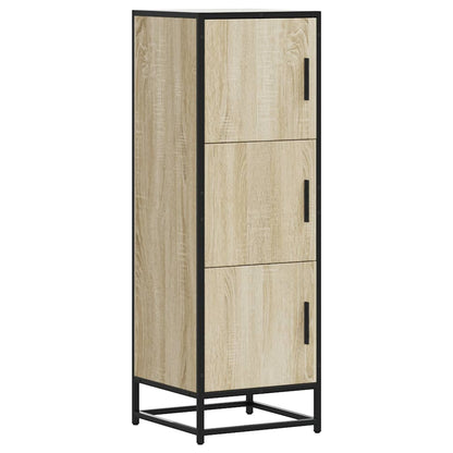 vidaXL Highboard Sonoma Oak 35.5x35x106.5 cm Engineered Wood and Metal 2