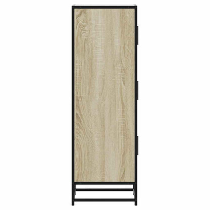 vidaXL Highboard Sonoma Oak 35.5x35x106.5 cm Engineered Wood and Metal 5