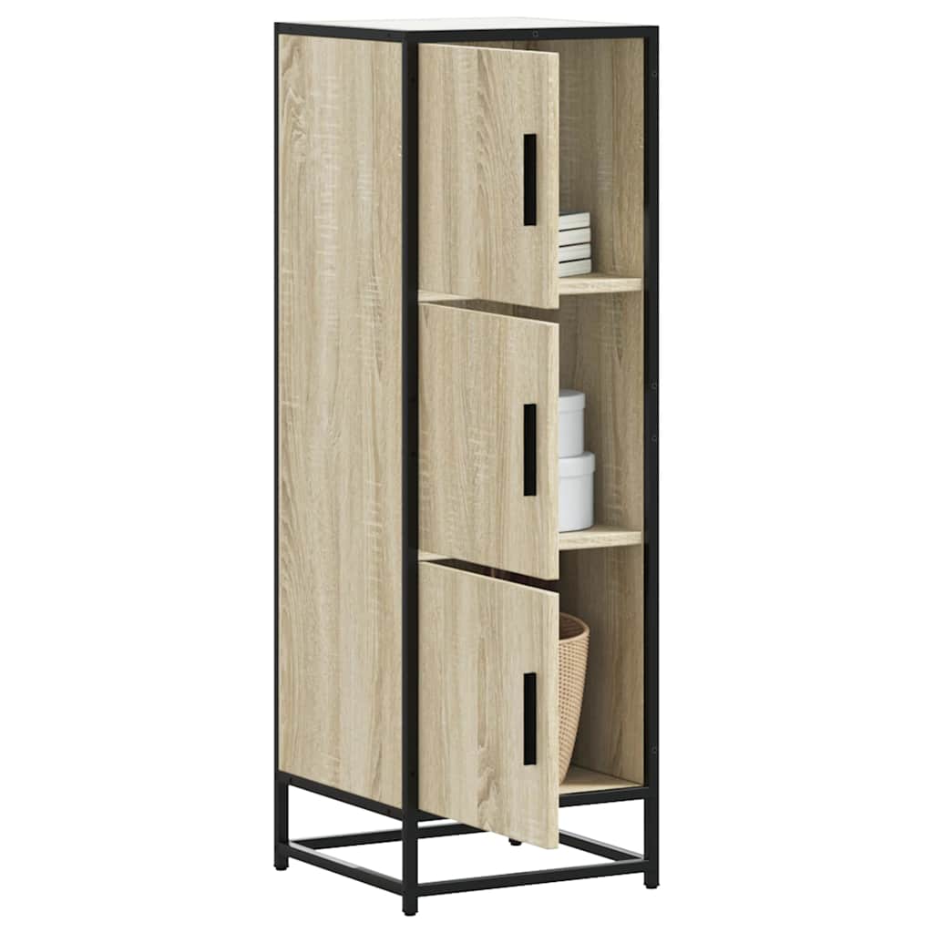 vidaXL Highboard Sonoma Oak 35.5x35x106.5 cm Engineered Wood and Metal 1