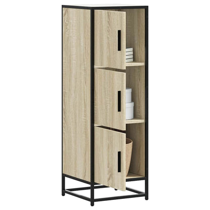 vidaXL Highboard Sonoma Oak 35.5x35x106.5 cm Engineered Wood and Metal 1