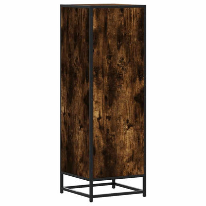 vidaXL Highboard Smoked Oak 35.5x35x106.5 cm Engineered Wood and Metal 6