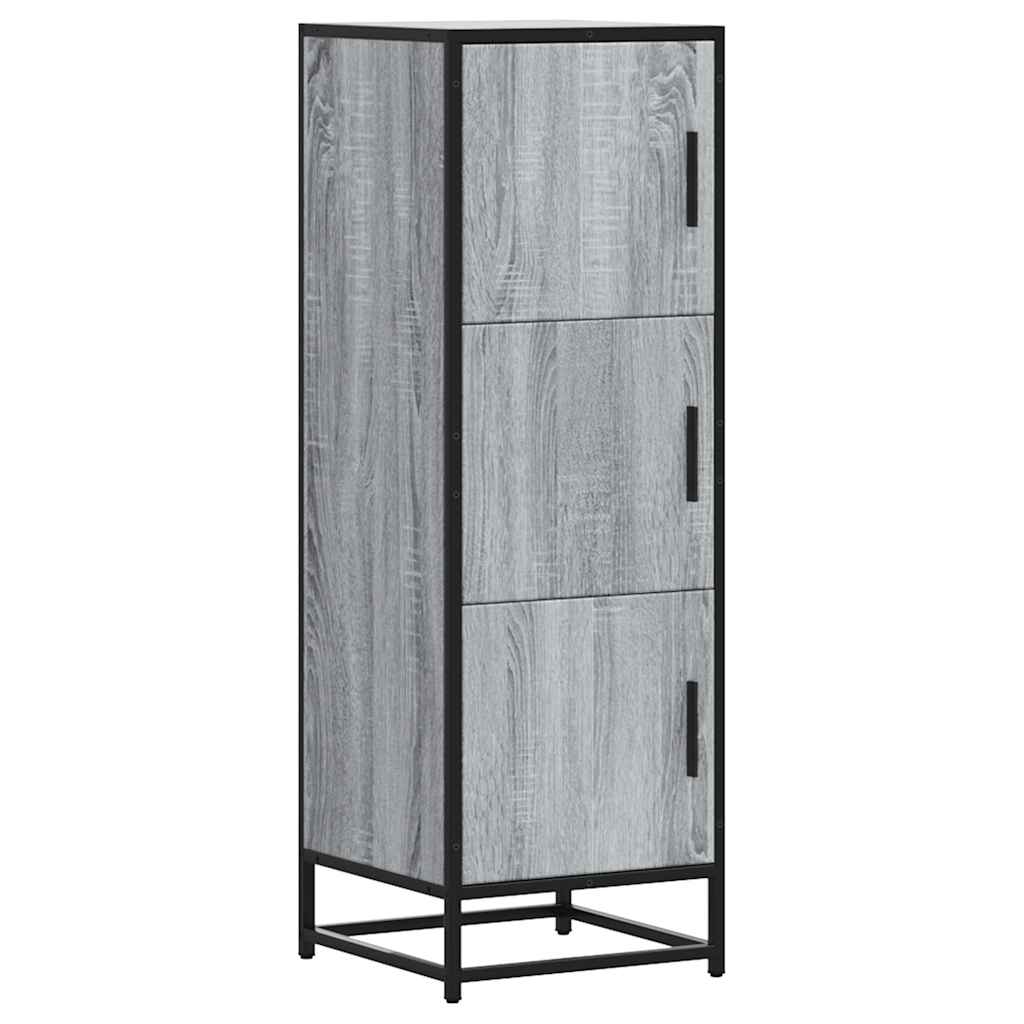 vidaXL Highboard Grey Sonoma 35.5x35x106.5 cm Engineered Wood and Metal 2