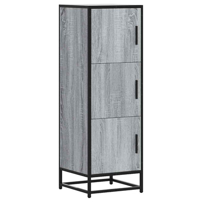 vidaXL Highboard Grey Sonoma 35.5x35x106.5 cm Engineered Wood and Metal 2