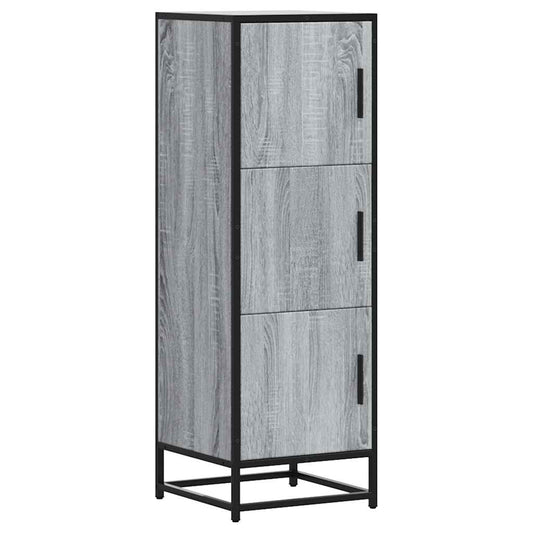 vidaXL Highboard Grey Sonoma 35.5x35x106.5 cm Engineered Wood and Metal 2