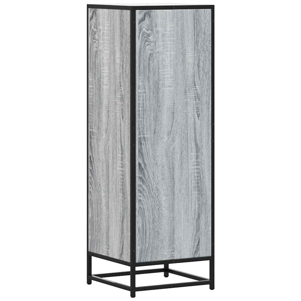 vidaXL Highboard Grey Sonoma 35.5x35x106.5 cm Engineered Wood and Metal 6