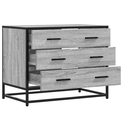 vidaXL Drawer Cabinet Grey Sonoma 70x41x56 cm Engineered Wood 5