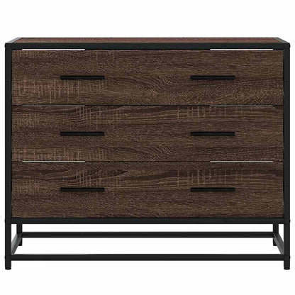 vidaXL Drawer Cabinet Brown Oak 70x41x56 cm Engineered Wood 4