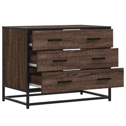 vidaXL Drawer Cabinet Brown Oak 70x41x56 cm Engineered Wood 5