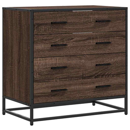 vidaXL Drawer Cabinet Brown Oak 70x41x70 cm Engineered Wood 2