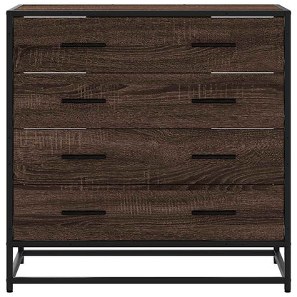 vidaXL Drawer Cabinet Brown Oak 70x41x70 cm Engineered Wood 4
