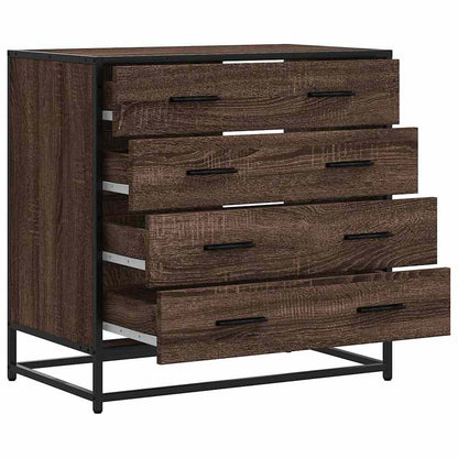 vidaXL Drawer Cabinet Brown Oak 70x41x70 cm Engineered Wood 5