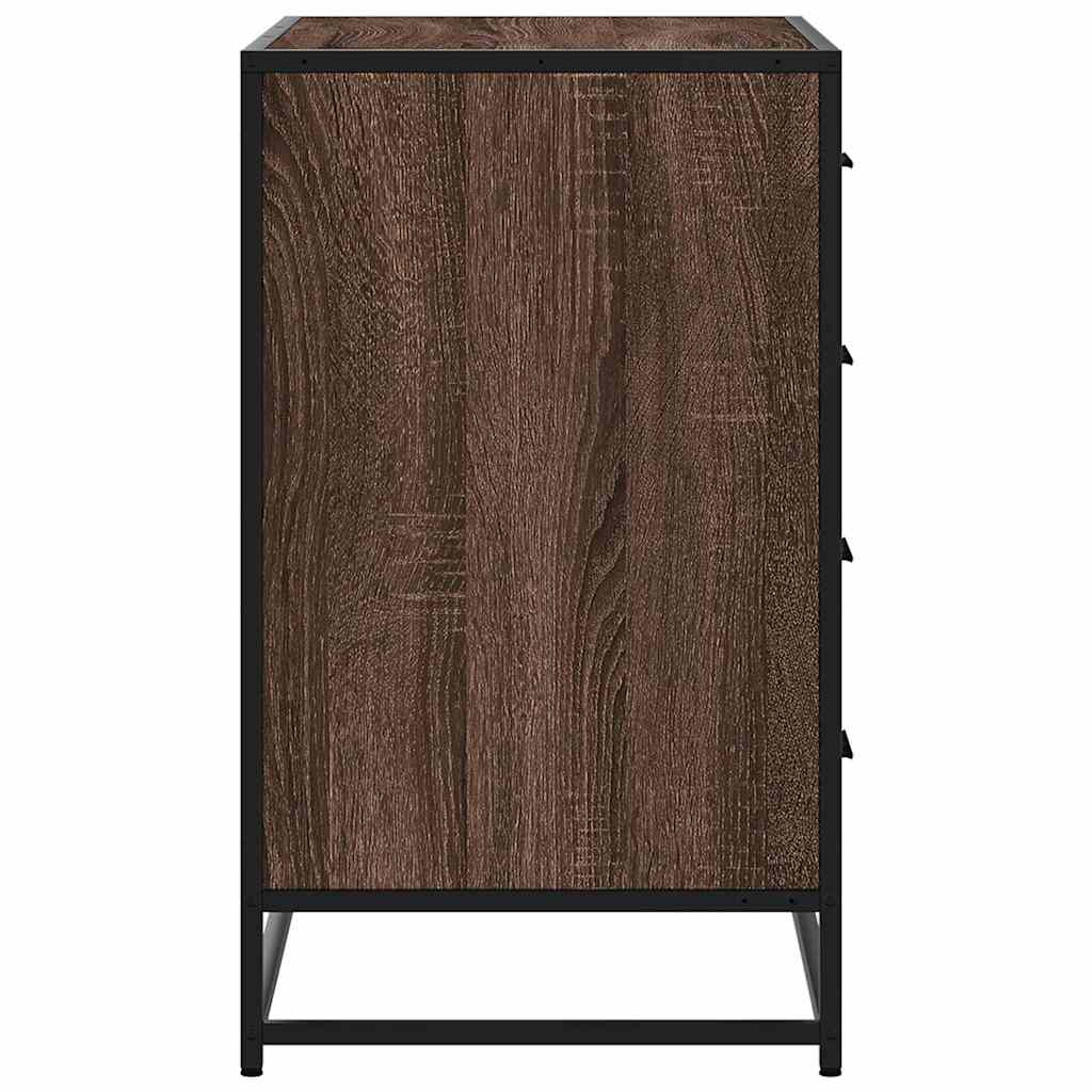 vidaXL Drawer Cabinet Brown Oak 70x41x70 cm Engineered Wood 6