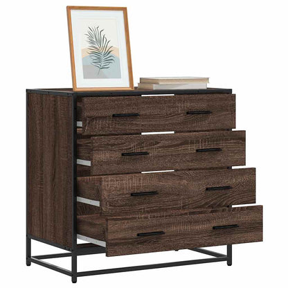 vidaXL Drawer Cabinet Brown Oak 70x41x70 cm Engineered Wood 1
