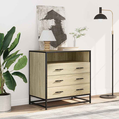 vidaXL Drawer Cabinet Sonoma Oak 70x41x70 cm Engineered Wood 3