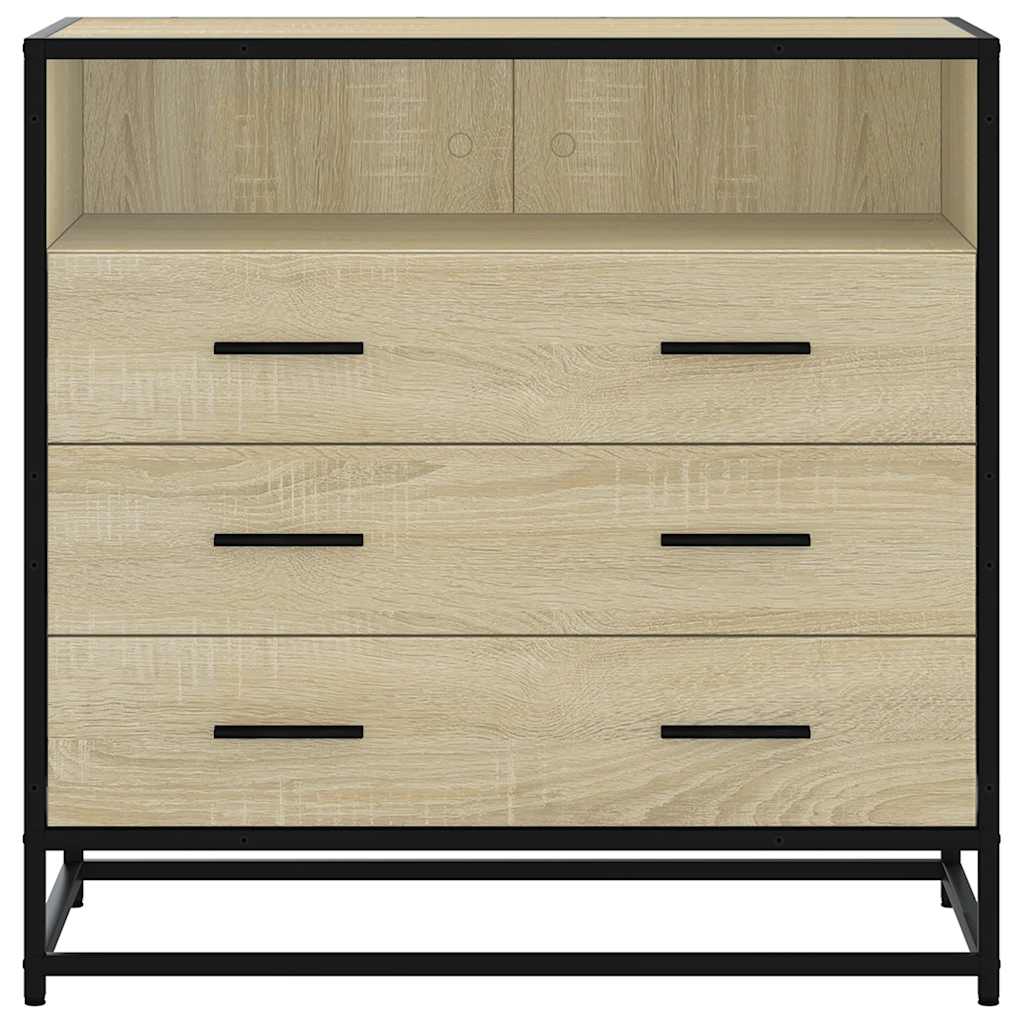 vidaXL Drawer Cabinet Sonoma Oak 70x41x70 cm Engineered Wood 4