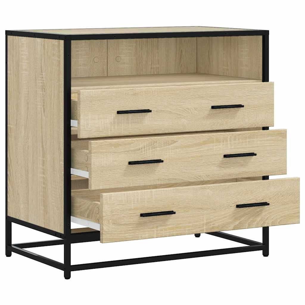 vidaXL Drawer Cabinet Sonoma Oak 70x41x70 cm Engineered Wood 5