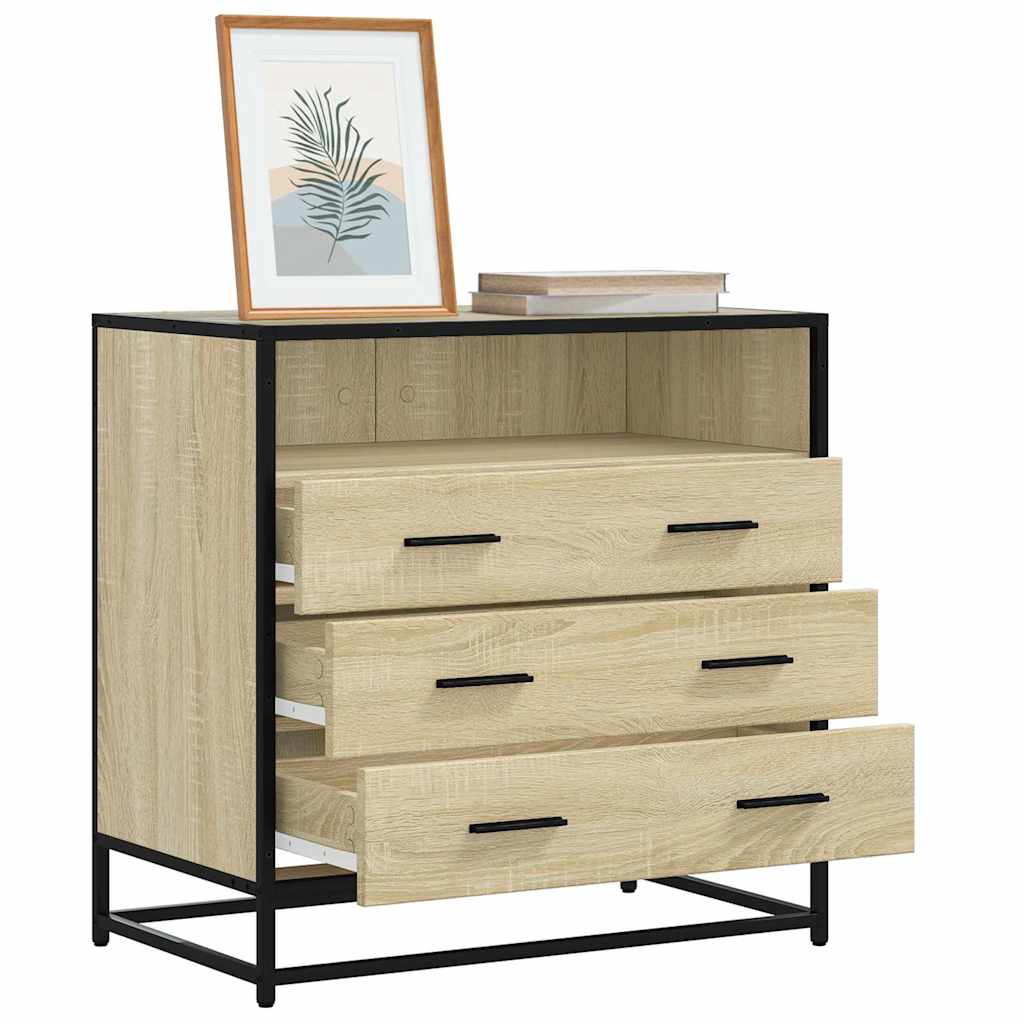 vidaXL Drawer Cabinet Sonoma Oak 70x41x70 cm Engineered Wood 1
