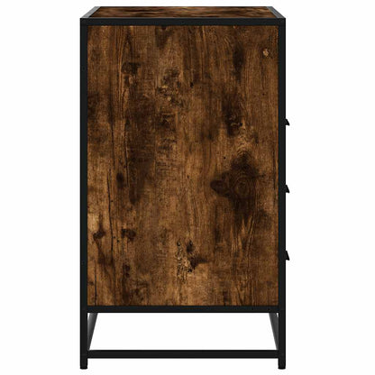 vidaXL Drawer Cabinet Smoked Oak 70x41x70 cm Engineered Wood 6