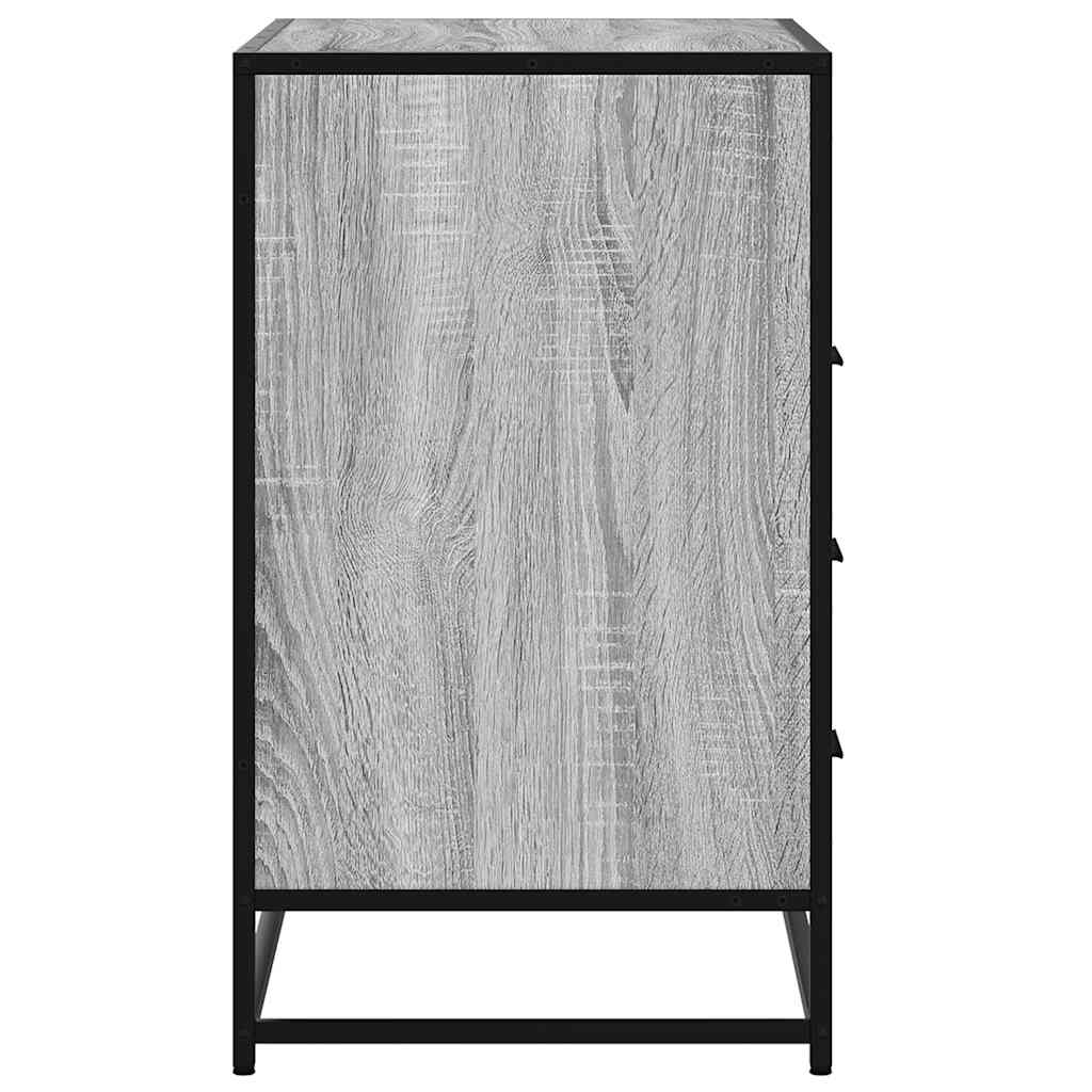 vidaXL Drawer Cabinet Grey Sonoma 70x41x70 cm Engineered Wood 6