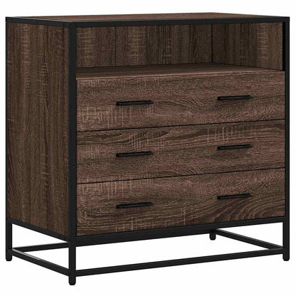 vidaXL Drawer Cabinet Brown Oak 70x41x70 cm Engineered Wood 2