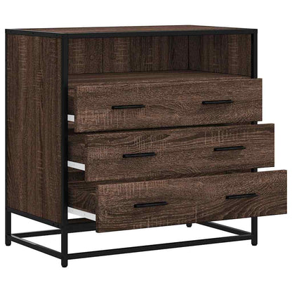 vidaXL Drawer Cabinet Brown Oak 70x41x70 cm Engineered Wood 5