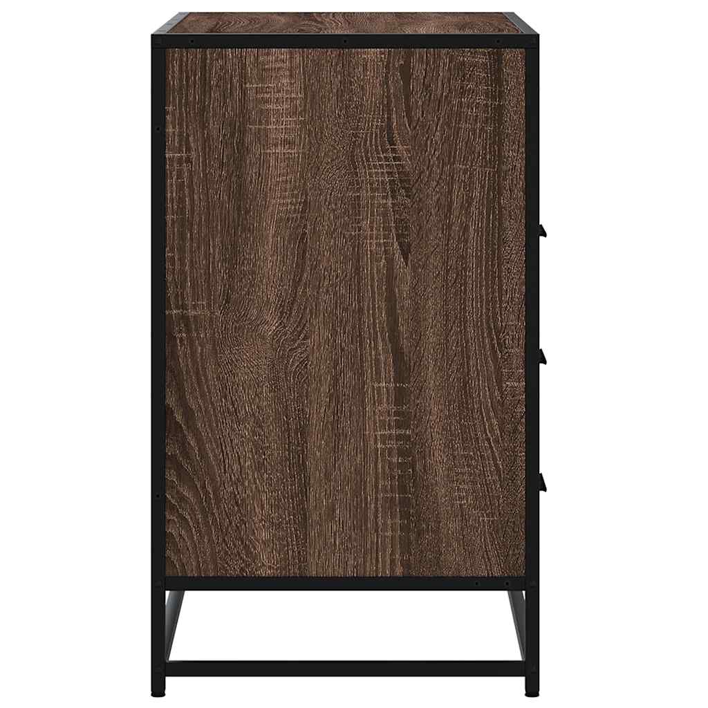 vidaXL Drawer Cabinet Brown Oak 70x41x70 cm Engineered Wood 6