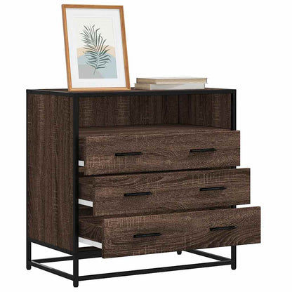 vidaXL Drawer Cabinet Brown Oak 70x41x70 cm Engineered Wood 1