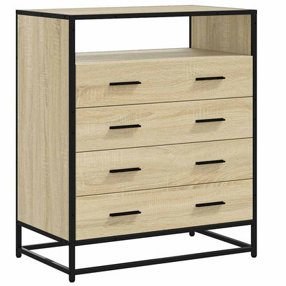 vidaXL Drawer Cabinet Sonoma Oak 70x41x83.5 cm Engineered Wood 2