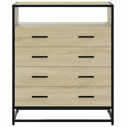 vidaXL Drawer Cabinet Sonoma Oak 70x41x83.5 cm Engineered Wood 4
