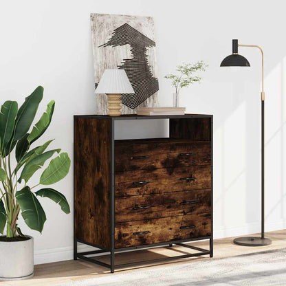 vidaXL Drawer Cabinet Smoked Oak 70x41x83.5 cm Engineered Wood 3