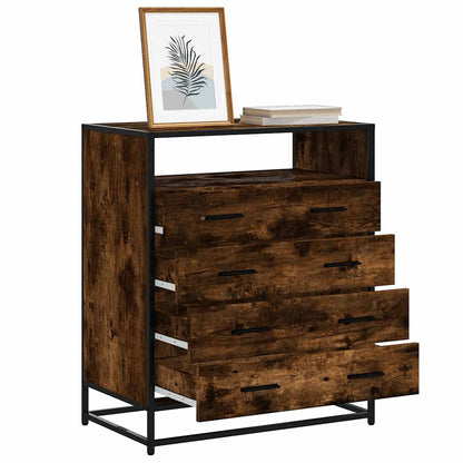 vidaXL Drawer Cabinet Smoked Oak 70x41x83.5 cm Engineered Wood 1